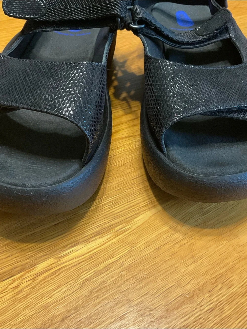 Wolky Jewel Sandal size 40/9US Black Testured Classic Comfort Adjustable Straps